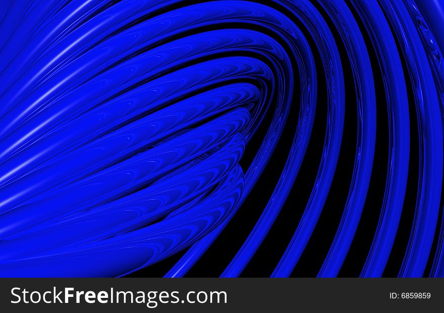 Rendering of an abstract blue wire background