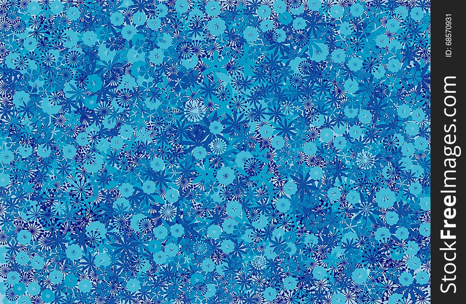 Blue vector background with flowers. Blue vector background with flowers