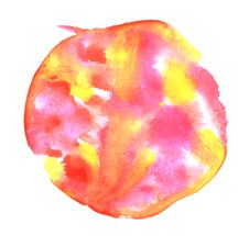 Colorful Watercolor Sphere. Abstract Painting. Pink, Yellow, Purple And Red Paint. Blank Multicolored Abstract Smudged Texture Bac Royalty Free Stock Photos Colorful Watercolor Sphere. Abstract Painting. Pink, Yellow, Purple And Red Paint. Blank Multicolored Abstract Smudged Texture Bac Royalty Free Stock Photos