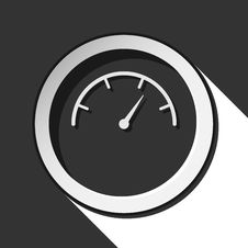 Icon - Dial Symbol With Shadow Royalty Free Stock Photos