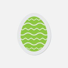 Simple Green Icon - Easter Egg Stock Images