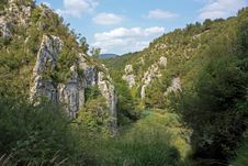 The Rocks And Lake Of Plitvice ,the Croatia Royalty Free Stock Images The Rocks And Lake Of Plitvice ,the Croatia Royalty Free Stock Images