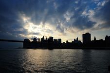Manhattan Sunglow Royalty Free Stock Photos Manhattan Sunglow Royalty Free Stock Photos