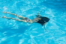 Girl In Swimming Pool Royalty Free Stock Photography Girl In Swimming Pool Royalty Free Stock Photography