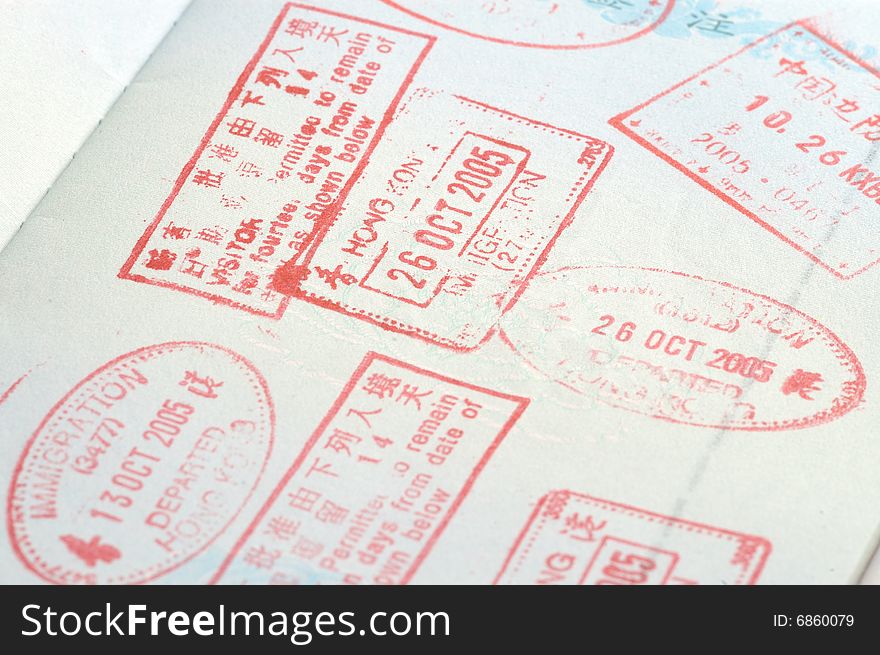 It is chinese Passport Stamps in the opening visas page.