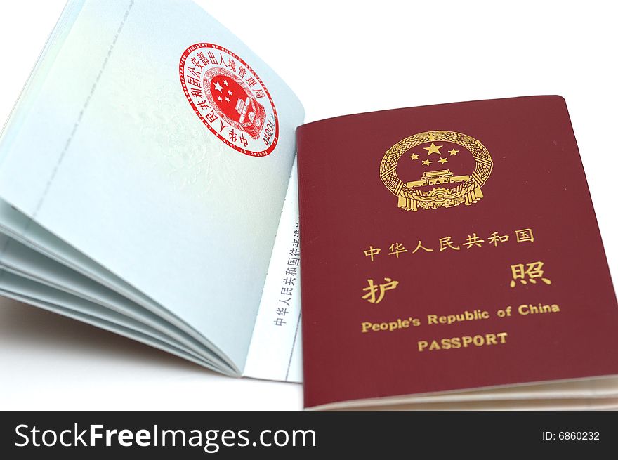It is a new version passport of People's Republic of China. isolated. It is a new version passport of People's Republic of China. isolated.