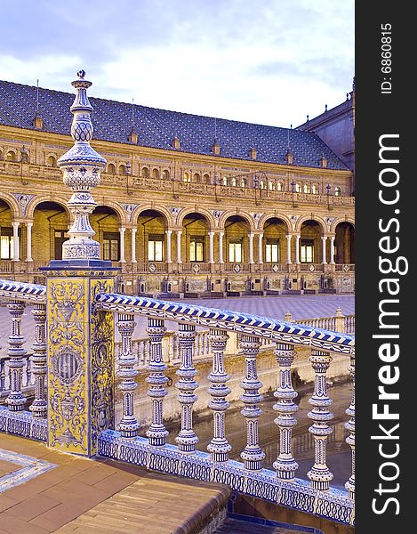 Plaza de Espana in Seville, Andalucia, Spain. Plaza de Espana in Seville, Andalucia, Spain