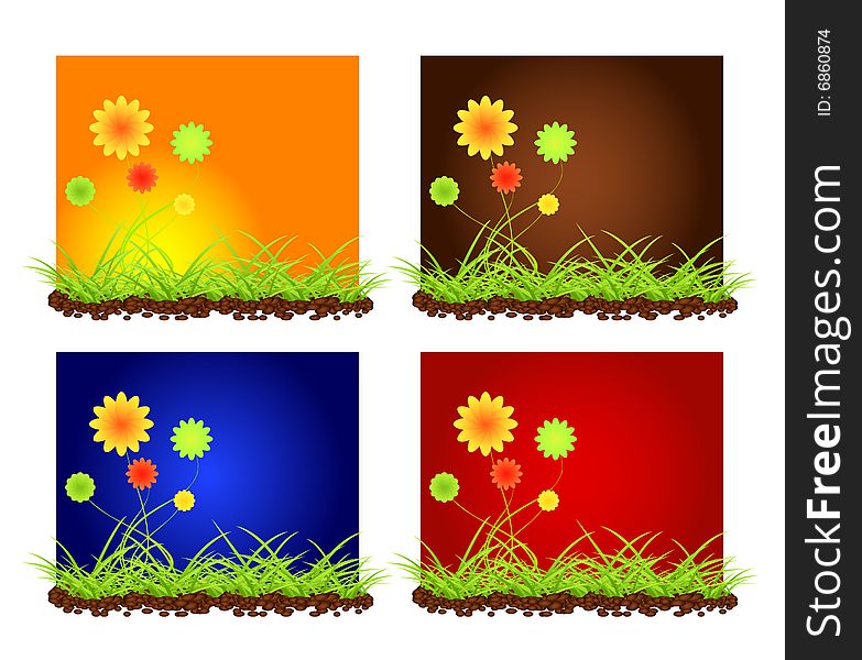 Beautiful flower background. Vector file