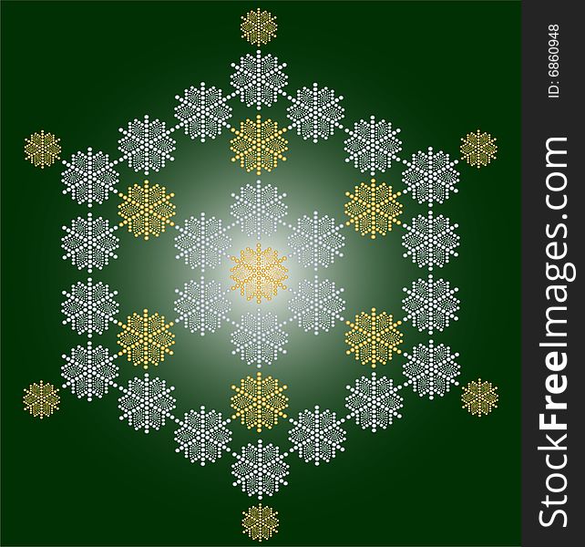 Contemporary Snowflake Christmas Card