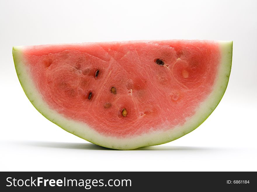 Piece of juicy watermelon isolated. Piece of juicy watermelon isolated