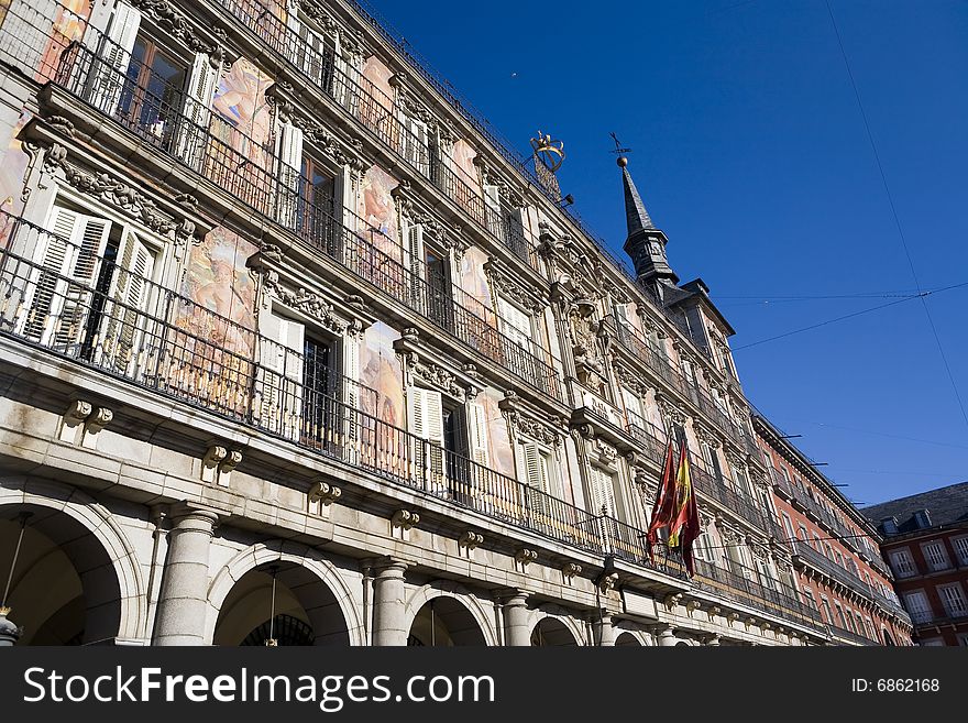 Plaza Mayor (central square) of Madrid, Spain