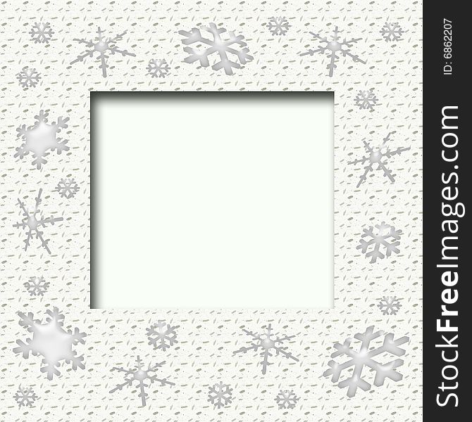 Snowflake Scrapbook Frame