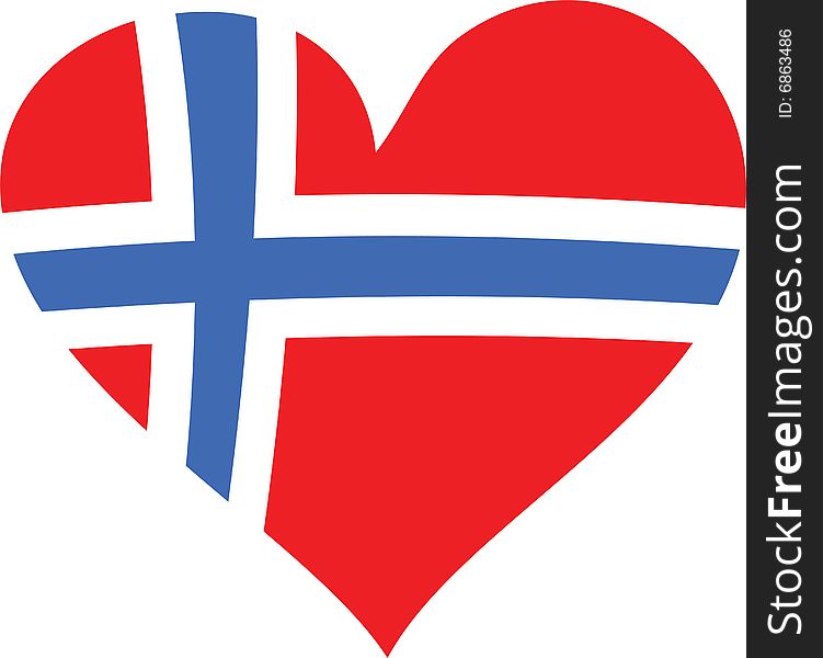 Illustration of a norway heart