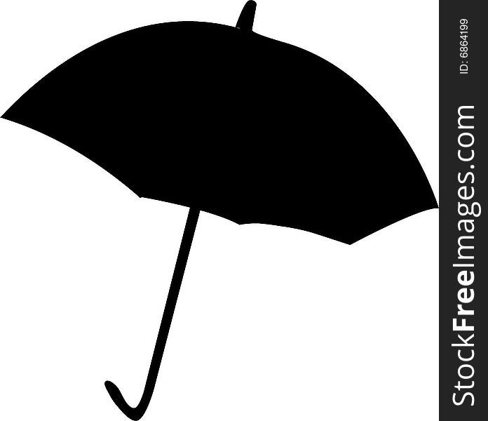 Illustration of a black umbrella