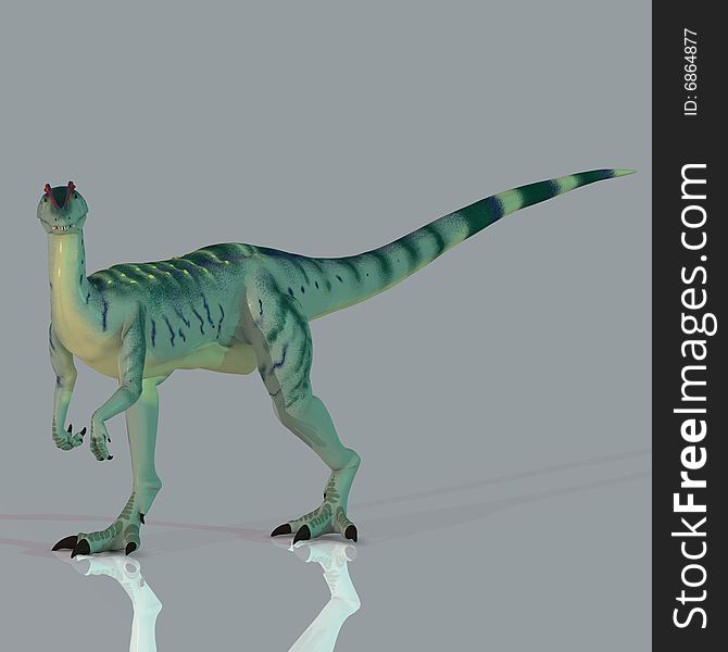 Rendered Image of a Dinosaur - with Clipping Path. Rendered Image of a Dinosaur - with Clipping Path