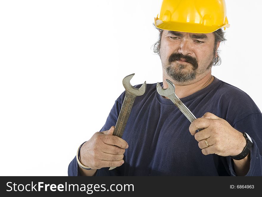 Figure of a worker and strong man