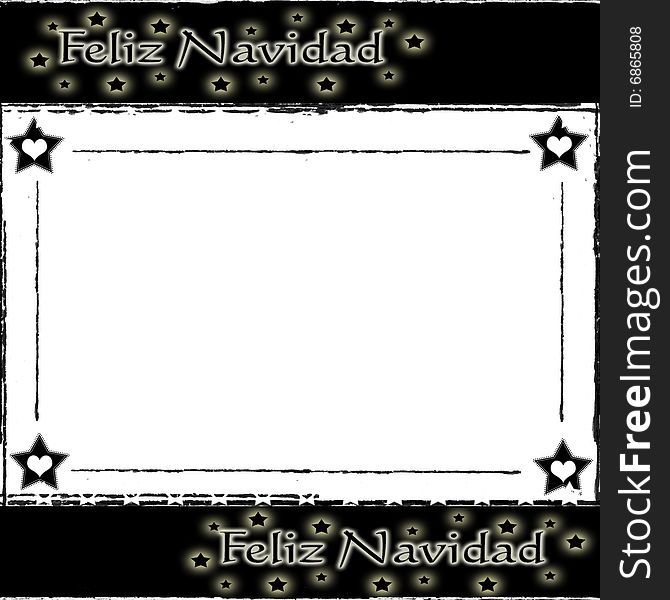 Feliz navidad/glowing stars; star frame. Feliz navidad/glowing stars; star frame