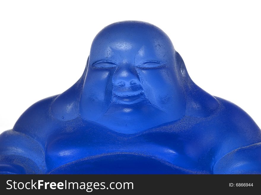 Happy Blue Buddha Statue, Chinese Style