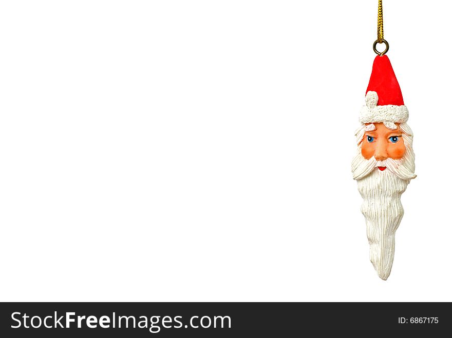 Santa Claus face decoration for XMas Tree