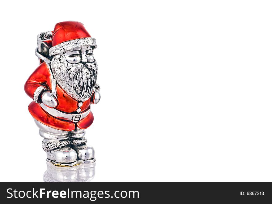 Silver Santa Claus decoration figurine