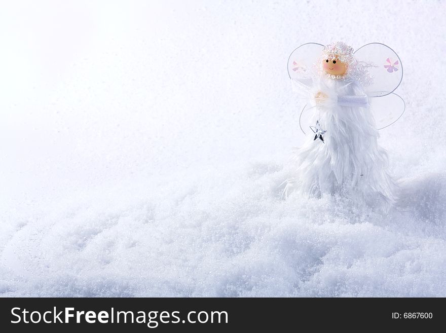 Christmas Angel on a snow