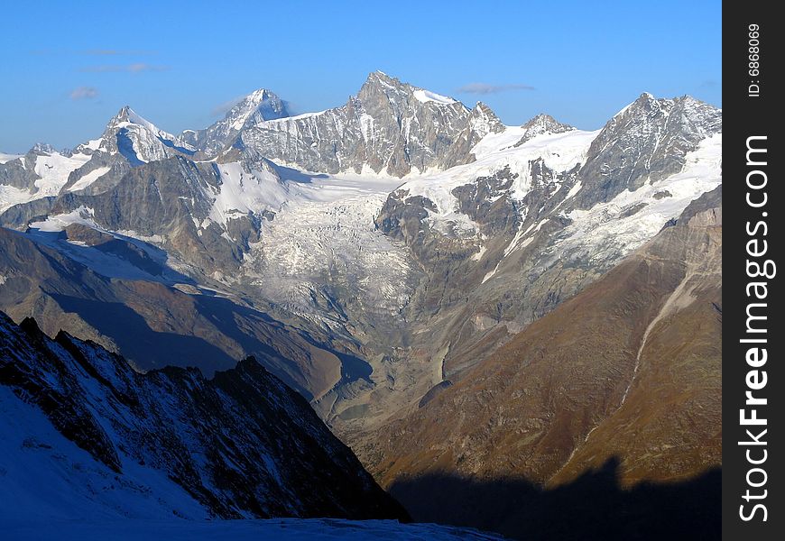 Panorama of Swiss Alps