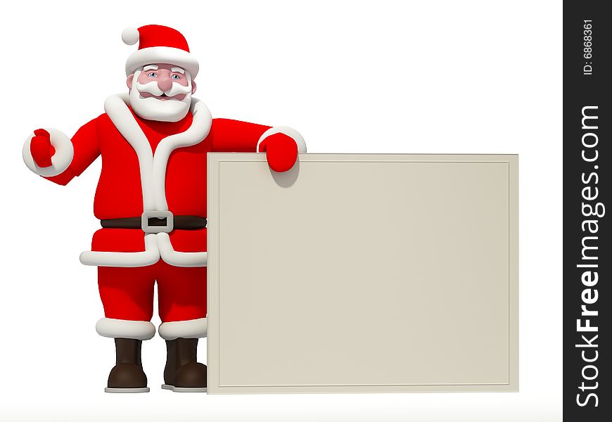 Santa with invitation frame