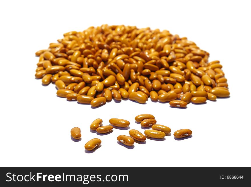 Close-up bean isolated on a white background