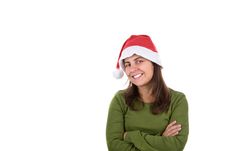 Young Santa Woman In Christmas Outfit Royalty Free Stock Photos Young Santa Woman In Christmas Outfit Royalty Free Stock Photos