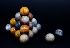 Interesting Spheres Arranged In A Pyramid Royalty Free Stock Photography