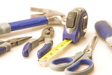 Focus On Tape Measure And Tools Royalty Free Stock Images Focus On Tape Measure And Tools Royalty Free Stock Images