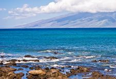 Ocean, Mountain And Sky Stock Photography