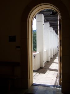 Square Columns Through Doorway Stock Image Square Columns Through Doorway Stock Image