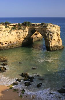 Coastline With A Natural Arch Stock Images Coastline With A Natural Arch Stock Images