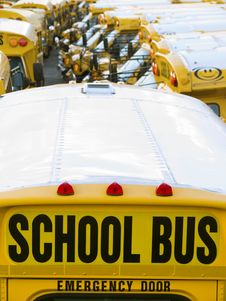 School Bus Parking Royalty Free Stock Images School Bus Parking Royalty Free Stock Images
