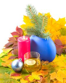 Autumn Cognac For Christmas Stock Image Autumn Cognac For Christmas Stock Image