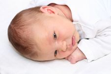 Newborn Baby Lying Stock Image