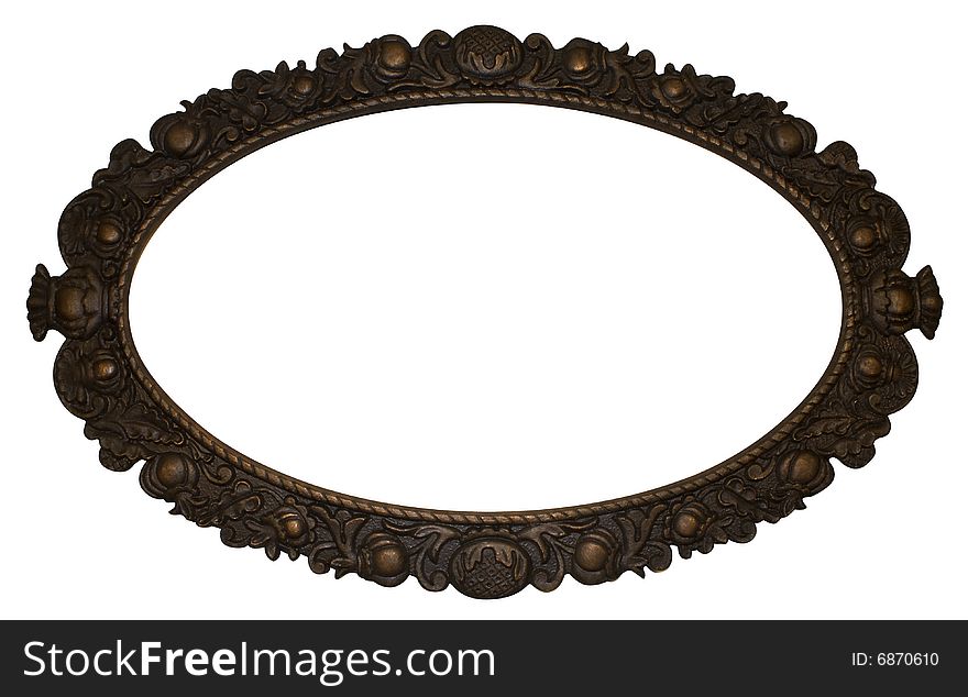 The horizontal Bronzes old frame with decoration. The horizontal Bronzes old frame with decoration