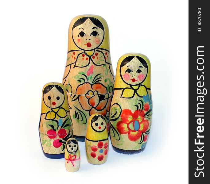 Nested doll - an ancient Russian toy for children. Nested doll - an ancient Russian toy for children
