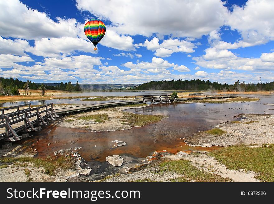 The scenery of Lower Geyser Basin