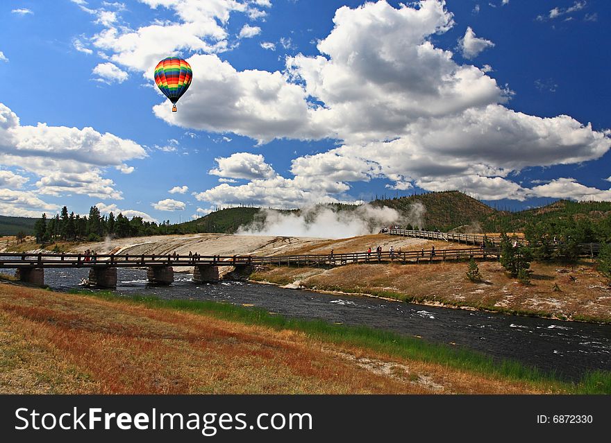 Midway Geyser Basin In Yellowstone