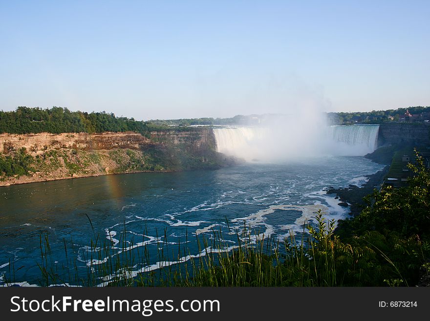 View of Niagara Falls from Canadian side.