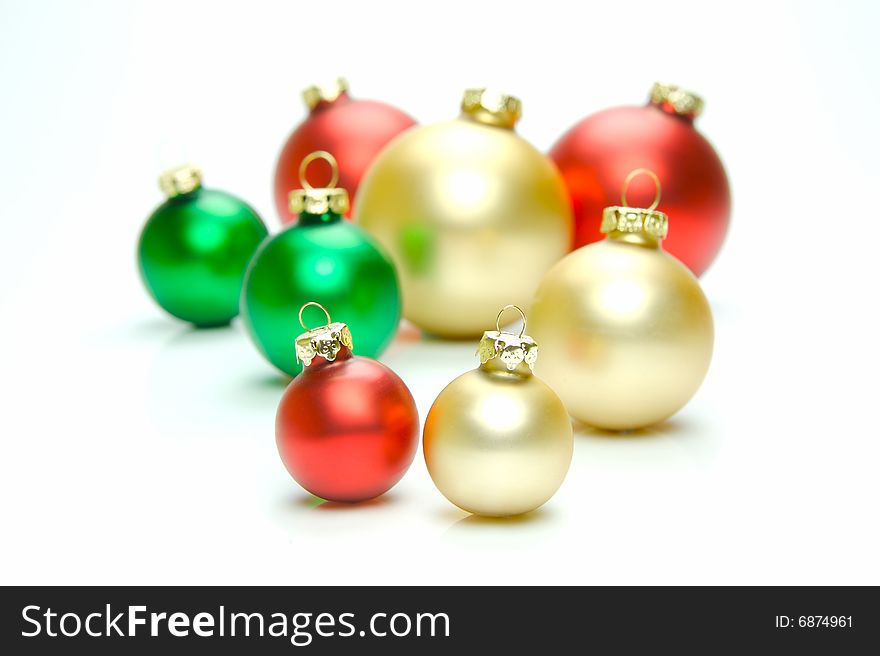 Cristmas decorations isolated on a white background. Cristmas decorations isolated on a white background