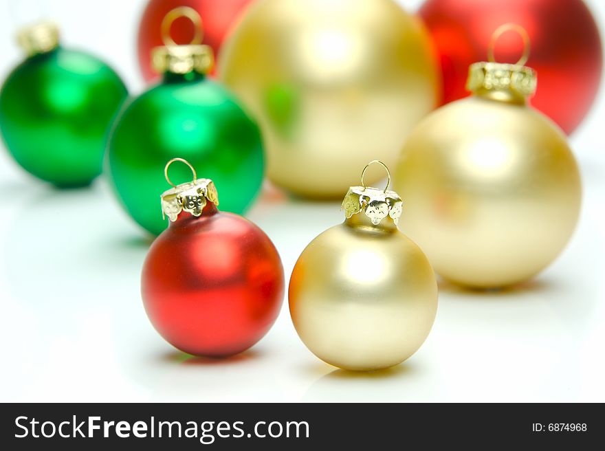 Cristmas decorations isolated on a white background. Cristmas decorations isolated on a white background