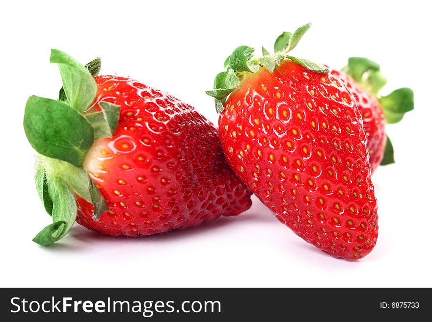 Strawberries On White Background