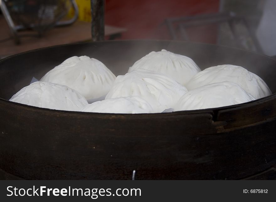 A traditional Chinese food, Steamed Buns. A traditional Chinese food, Steamed Buns.