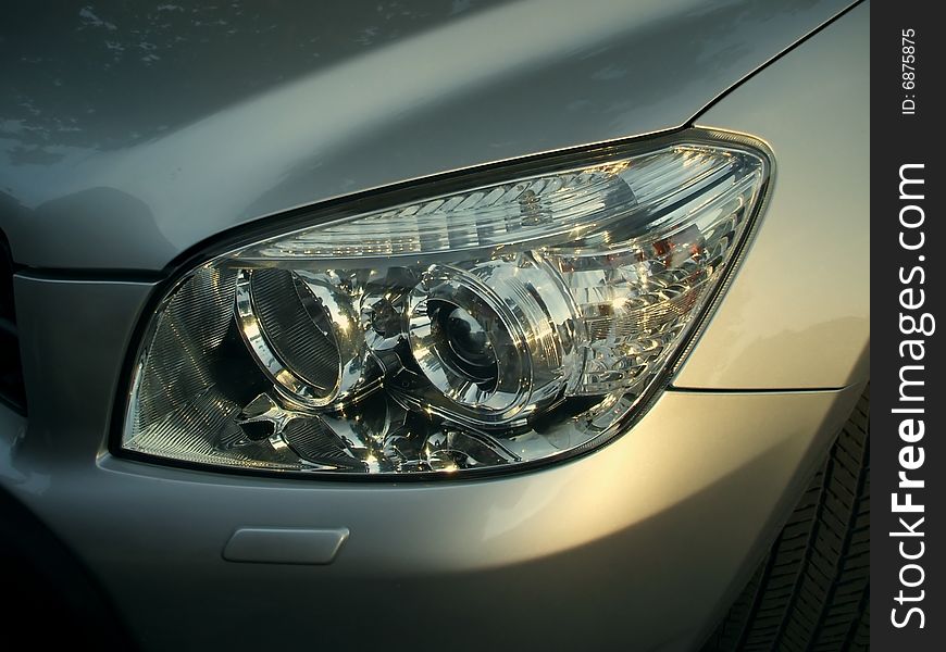 Photo of modern car optical light