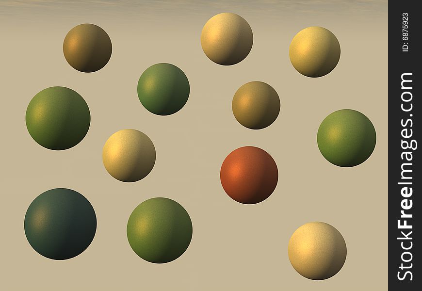 A background collection of retro paint colored balls. A background collection of retro paint colored balls.