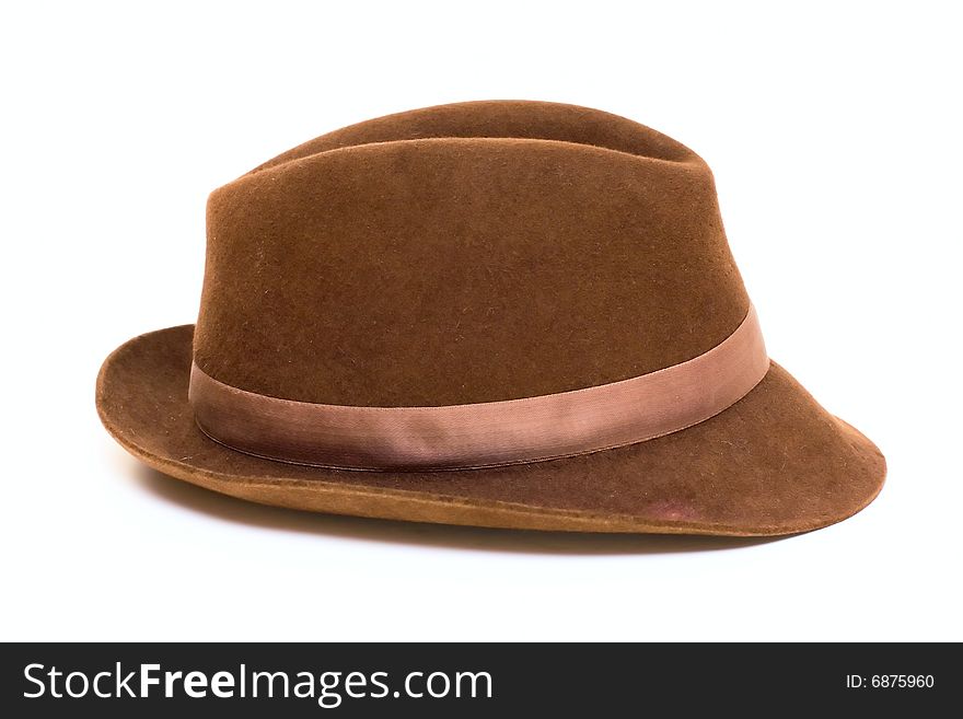 Mans hat isolated on white