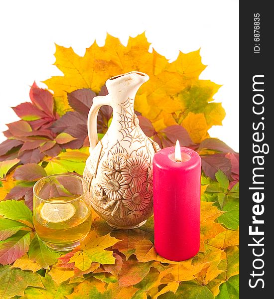 Jug With Wine Glass Of Cognac